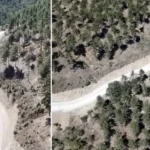 kayalar kirildi tam icinden geciyor fekede 75 yil sonra ortaya cikti bolge halki bayram ediyor Sp8U42KC