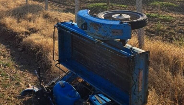 devrilen sepetli motosikletin surucusu oldu manisada feci kaza NLjh8SpM